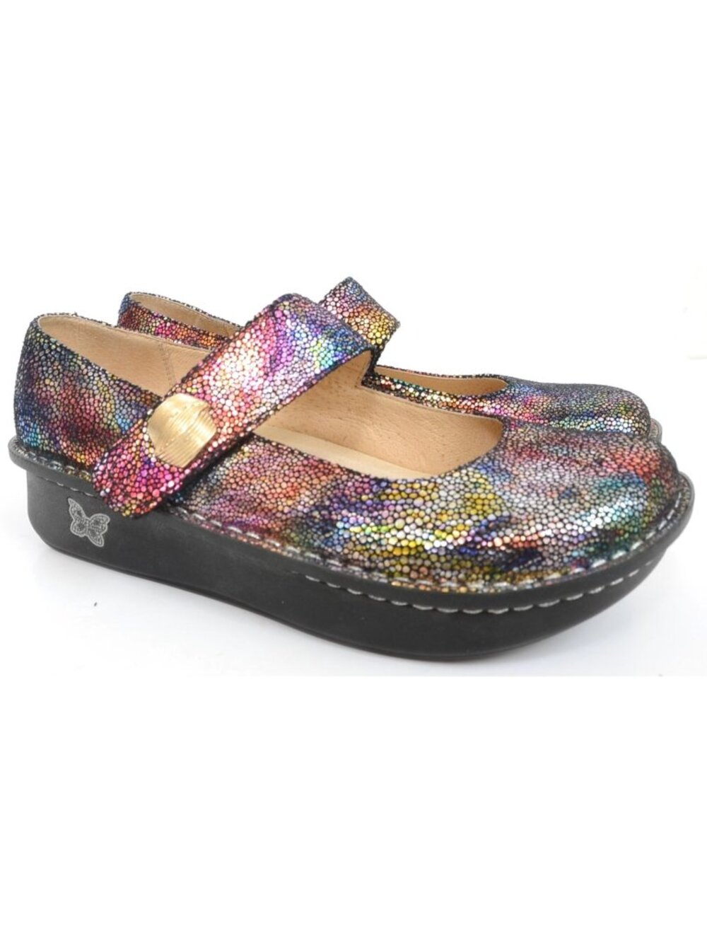 NEW Alegria Paloma Women's 8-8.5 Aura Rainbow Leather Mary Jane Nursing Shoes